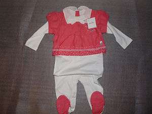 NWT Baby Dior Baby Infants Girls Rose One Pieces Sz 12 Months  