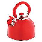 New Whistling Stainless Steel Red Tea Kettle 3 Qt. on Sale.