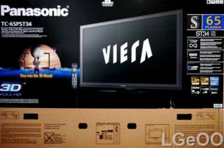Panasonic Viera TC 65PST34 65 1080p Wi Fi Ready 600Hz 3D Ready HDTV 
