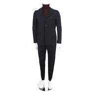 18567 auth PRADA dark blue mohair wool Pant Suit M  