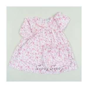  Climbing Blooms Dress With Smock & Diaper Cover, Pink, 3 6 