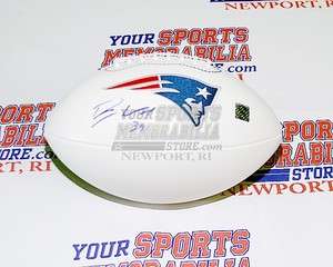   Woodhead New England Patriots signed Patriots logo white football