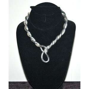  Twist It Bend It Snake Necklace Shiny Silver 5 mm