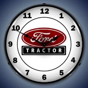  Ford Tractor Advertising Lighted Clock: Home & Kitchen