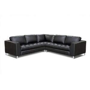   Shaped 2 Arm Pillowtop Sectional with Metal Leg By Diamond Sofa