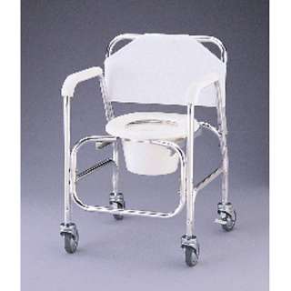 NOVA Rolling Wheeled Shower Chair Commode Toilet Seat  