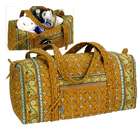 Ganz Maggi B French Country Desert Sand Quilted Cotton Gym Tote   Fall 