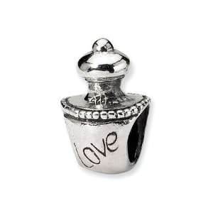   Silver Love Perfume Bottle Bead / Charm Finejewelers Jewelry