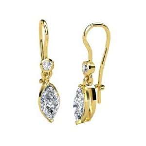 Marquise Essential Earrings, Marquise Diamond 14K Yellow 