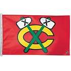 chicago blackhawks official tomahawk logo 3x5 flag expedited shipping 