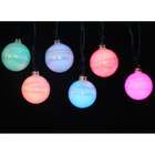   LED Color Changing Glass Ball Christmas Lights   Green Wire