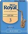 RICO ROYAL Reeds   Alto Sax   Size 3   Box of 10   French File Cut