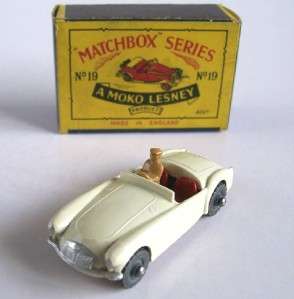 MATCHBOX MOKO LESNEY 19b MG MGA SPORTS CAR, 1958, RARE!  