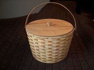 Amish Handmade Sewing Baskets with Inside Basket and Handle  
