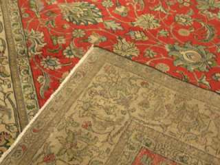   Antique 1940s Carpet Persian Tabriz Wool Rug Beautiful Colors  