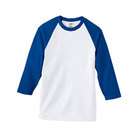 Anvil 5.4 oz. 3 4 Sleeve Raglan Baseball T Shirt   WHITE ROYAL BLUE 