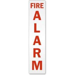  Fire Alarm (vertical) Laminated Vinyl Sign, 4 x 18 