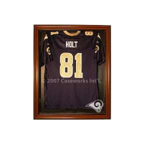  St. Louis Rams Cabinet Style Jersey Display   Brown 