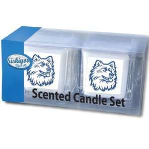  College Candle Set (2)   Connecticut Huskies: Sports 
