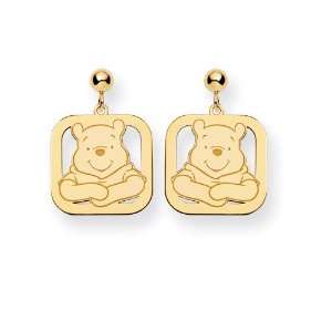  Gold plated SS Disney Winnie the Pooh Earrings Jewelry