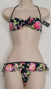 ABERCROMBIE & FITCH Floral Prints Bandeau Strings Bikini NEW NWT