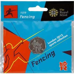   Mint London 2012 Sports Collection Fencing 50p Coin: Toys & Games