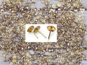 1000PC Brass 10mm Furniture Upholstry Nails Tacks Studs  