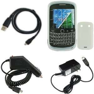 Brand Blackberry Bold Touch 9900 Combo Trans. Clear Silicone Skin Case 