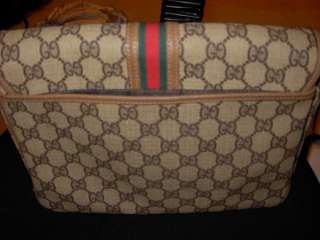 Nice Large Vintage GUCCI Italy Handbag With Stripe EUC  