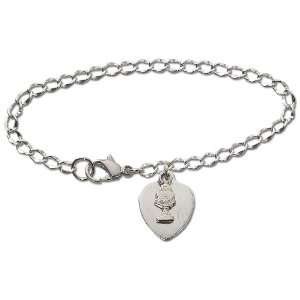  Deluxe Heart Chalice Bracelet First Holy Communion Rosary 