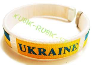 UKRAINIAN SYMBOLS SOUVENIR TEXTILE BRACELET UKRAINE УКРАЇНА 