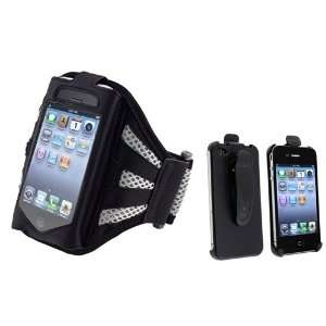  Swivel Holster + Black Silver Deluxe ArmBand Compatible 