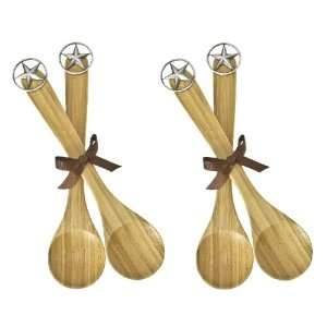 Western Star Bamboo Serving Spoon, Set of 4  Kitchen 