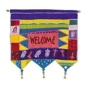  Welcome   Flowers   Multicolor Wall Hanging In English CAT 