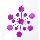 Kurt Adler 4.25 Tween Christmas Purple Glass Mirrored Snowflake 