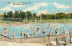 IL DES PLAINES RAND PARK SWIMMING POOL EARLY T14483  
