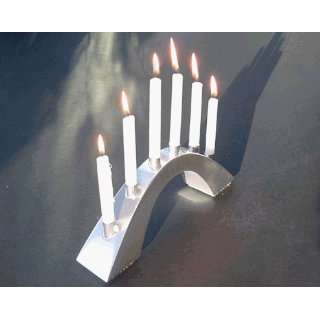 Pewter Arch 6 Position Candle Holder