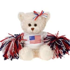   Creme Color Sitting Usa Cheerleader Bear Case Pack 24 