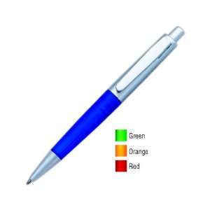  Proxy   Click pen with color barrel and silver tip and 