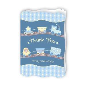   Personalized Baby Thank You Cards With Squiggle Shape Toys & Games