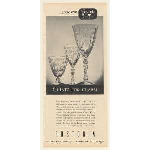   Chintz for Charm Crystal Glasses Print Ad (49844)
