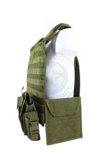 Diamond Tactical Airsoft MOLLE Plate Carrier OD Green  
