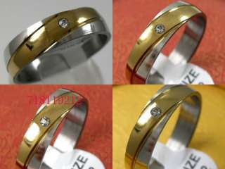   /Silver Zircon stainless steel rings wholesale Jewelry lots  