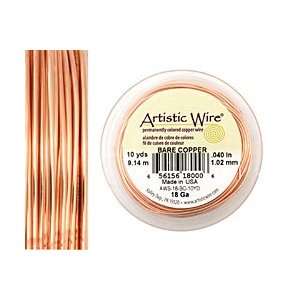  Artistic Wire Bare Copper 18 gauge, 10 yards Supplys Arts 