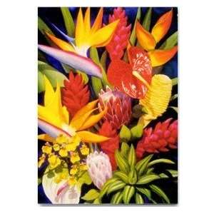  Hawaiian Greeting Card Artist Series Tropical Arrangement 