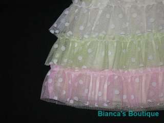 NEW EASTER TULLE DOTS Rhumba Capri Girls Clothes 24m Spring Summer 
