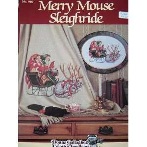  MERRY MOUSE SLEIGHRIDE   CROSS STITCH GRAPH FROM DONNA 