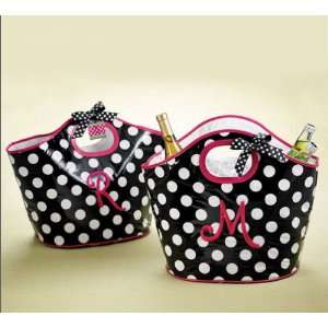  Polka Dot Initial Lunch Tote: Kitchen & Dining