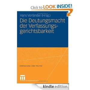 Die Deutungsmacht des Bundesverfassungsgerichts (German Edition) Hans 