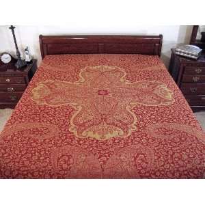  Cashmere Jamawar Indian Bedding Bedspread Paisley Throw 